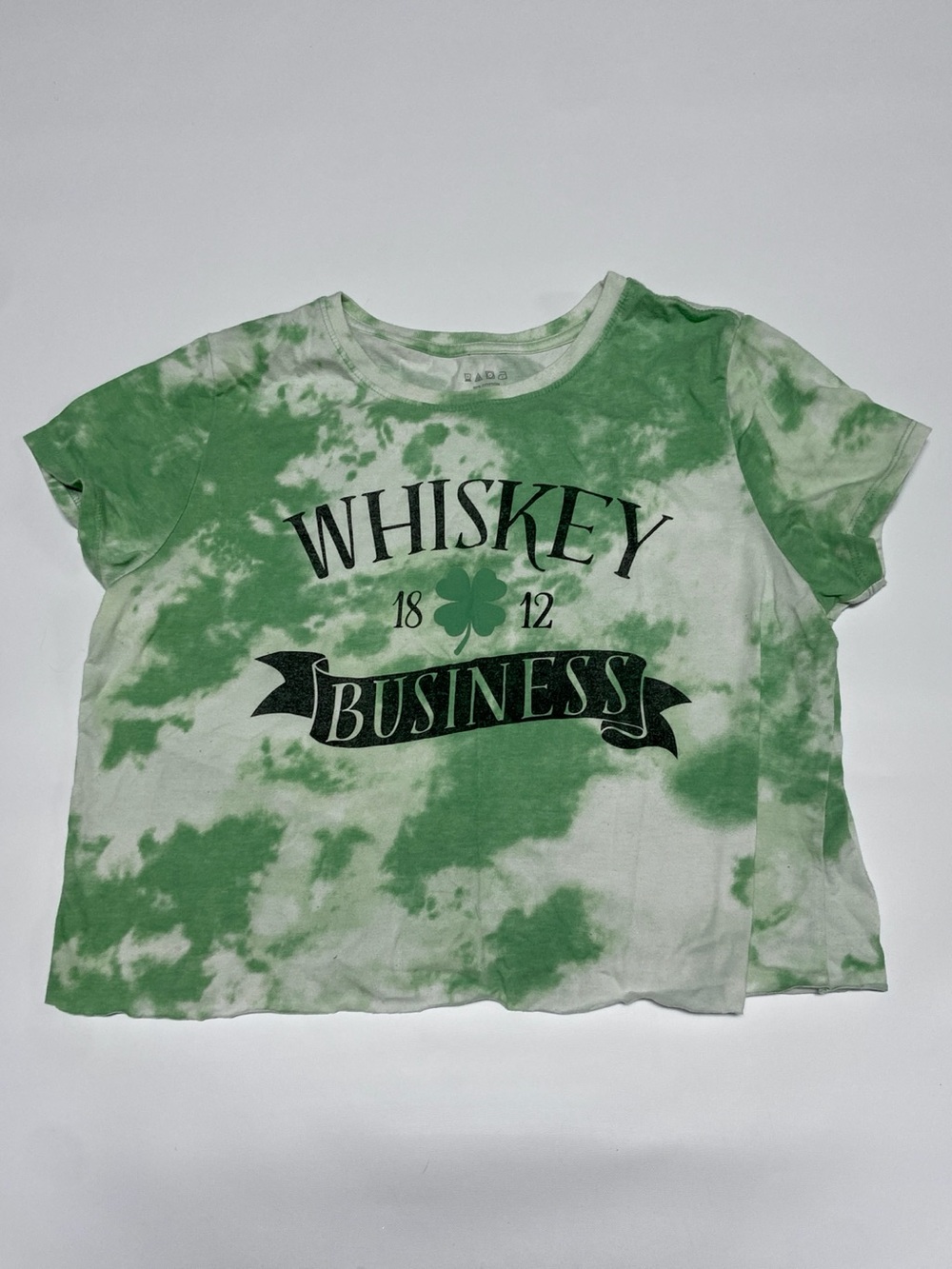 Whiskey Business Green Tie-Dye Tee